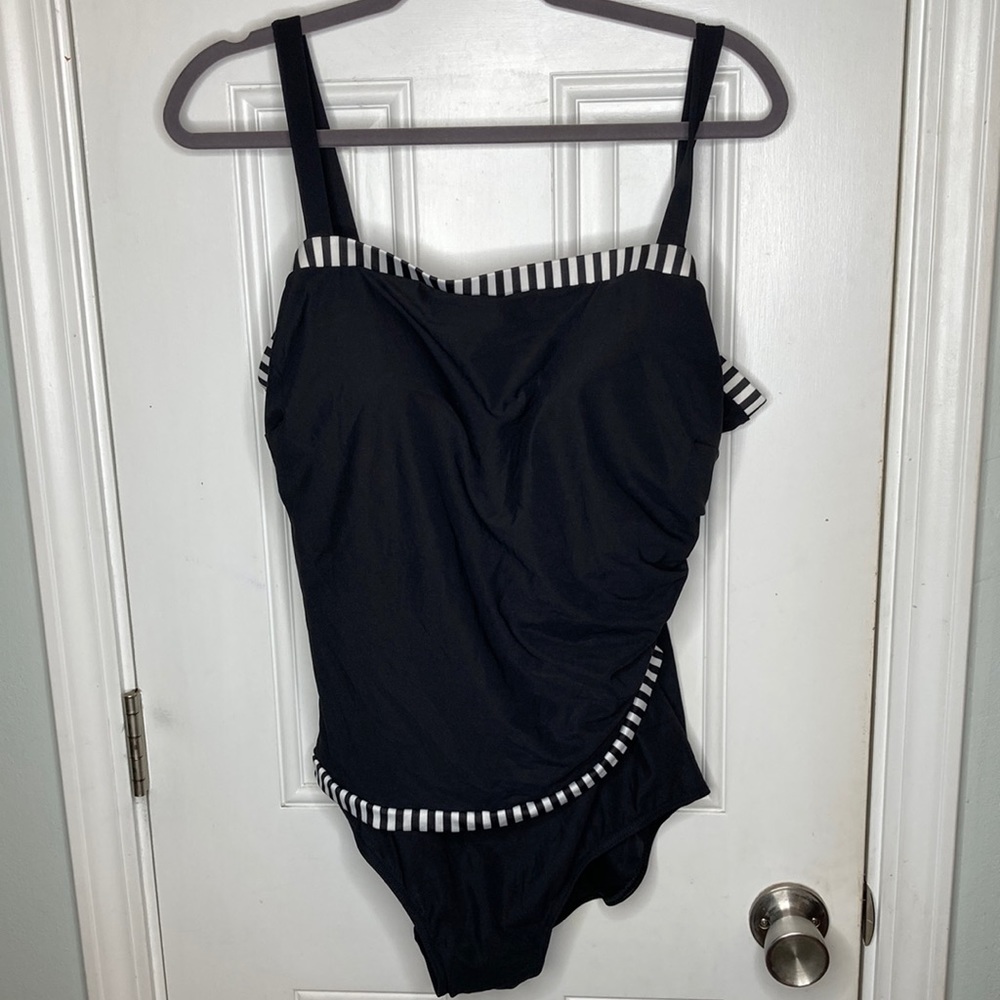 Black and white one piece swimsuit NEW